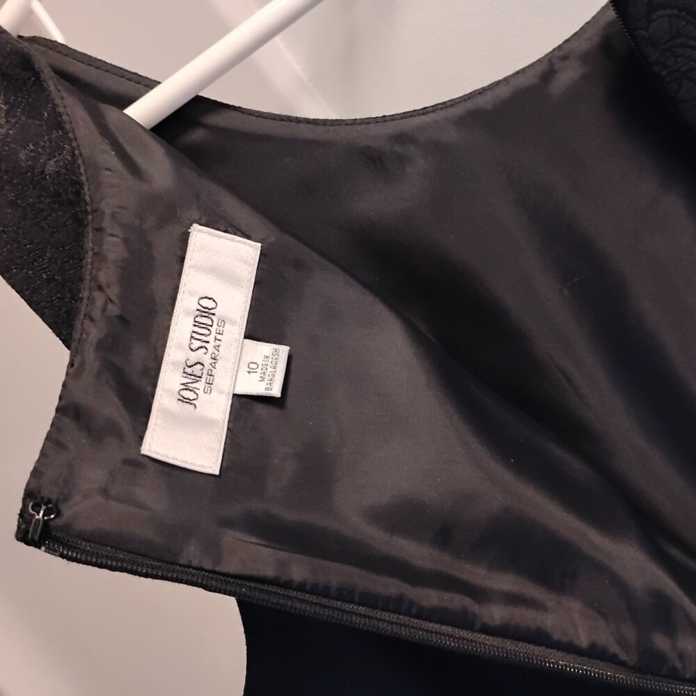Dress. Black on black Jones Studio NWT     sz 10 - Picture 5 of 6